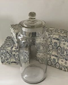 Ancien bocal de confiseur, verre épais